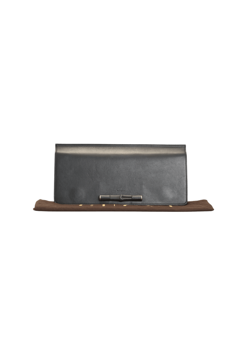 LADY BAMBOO LEATHER CLUTCH