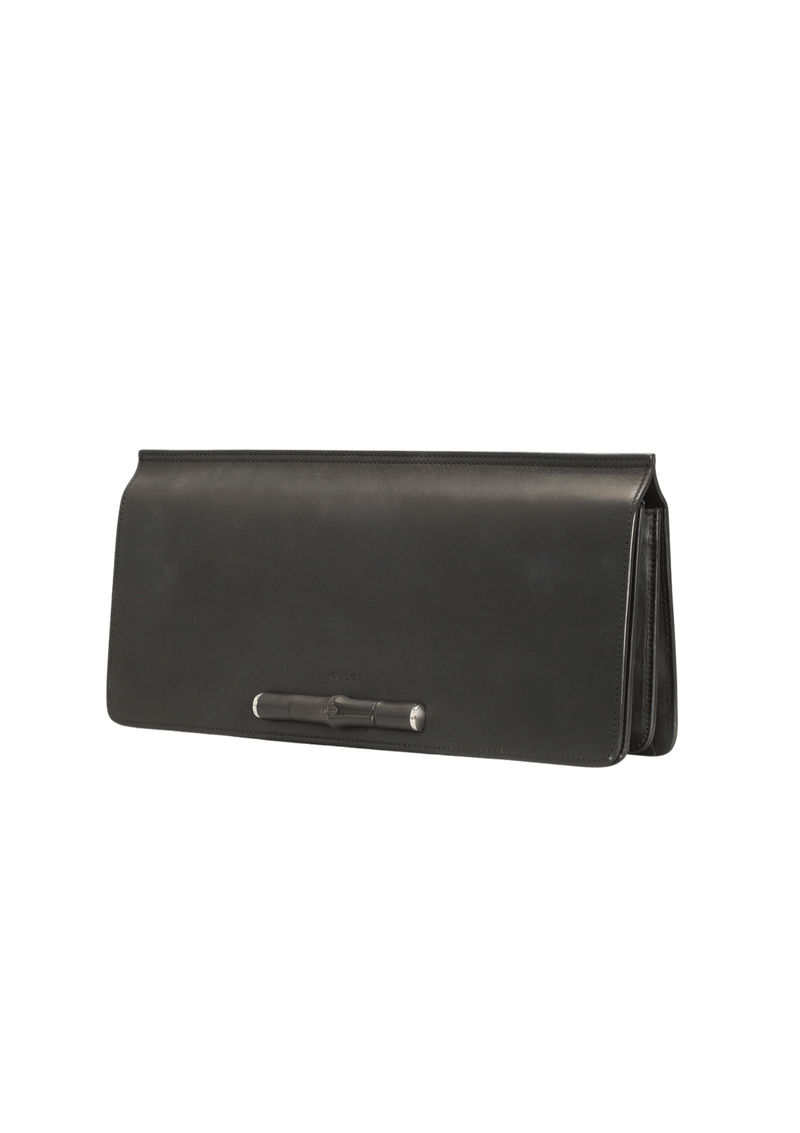 LADY BAMBOO LEATHER CLUTCH