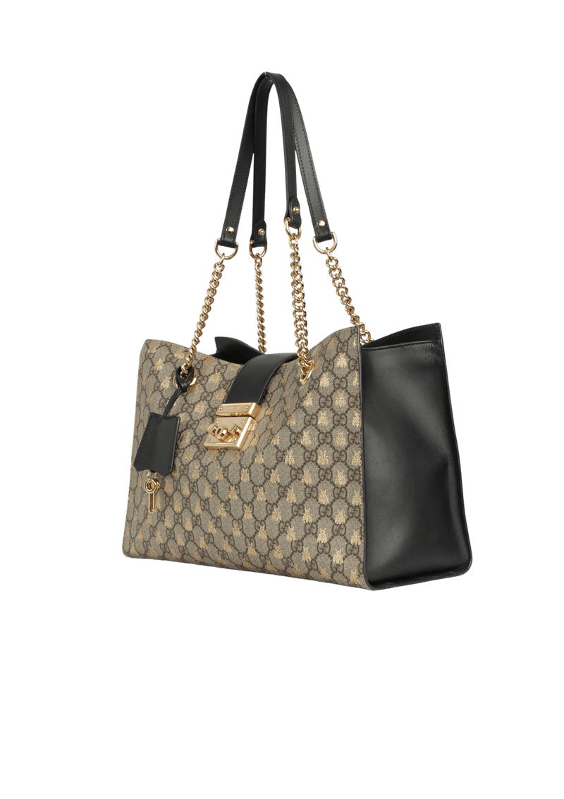 MEDIUM GG SUPREME PADLOCK TOTE