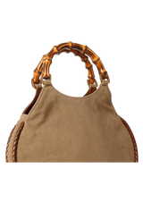 NYLON BAMBOO HANDLE BAG