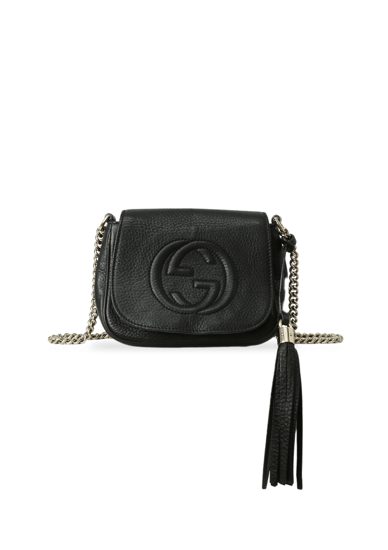 Soho long flap leather crossbody bag Gucci Black in Leather - 27452594
