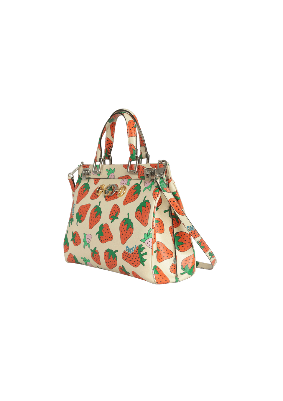 BOLSA GUCCI STRAWBERRY MEDIUM ZUMI TOP HANDLE BAG AMARELO ORIGINAL