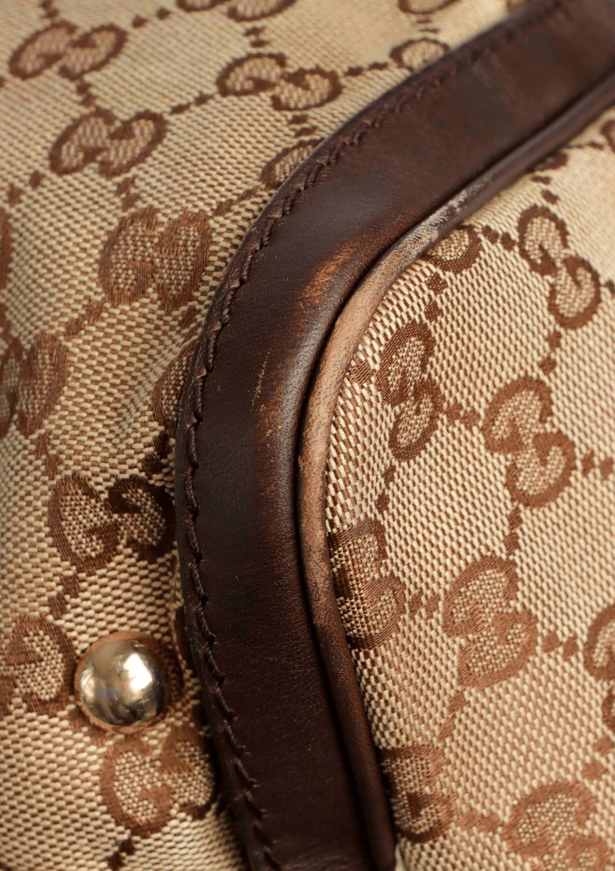 BOLSA GUCCI VINTAGE WEB GG BOSTON BAG BEGE ORIGINAL Gringa