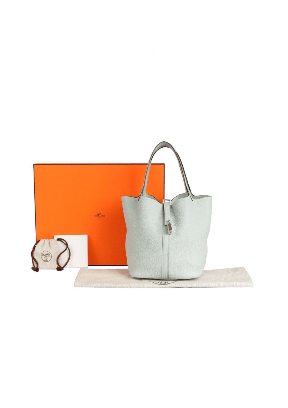 BOLSA HERMÈS TAURILLON CLEMENCE PICOTIN LOCK 22 AZUL ORIGINAL – Gringa