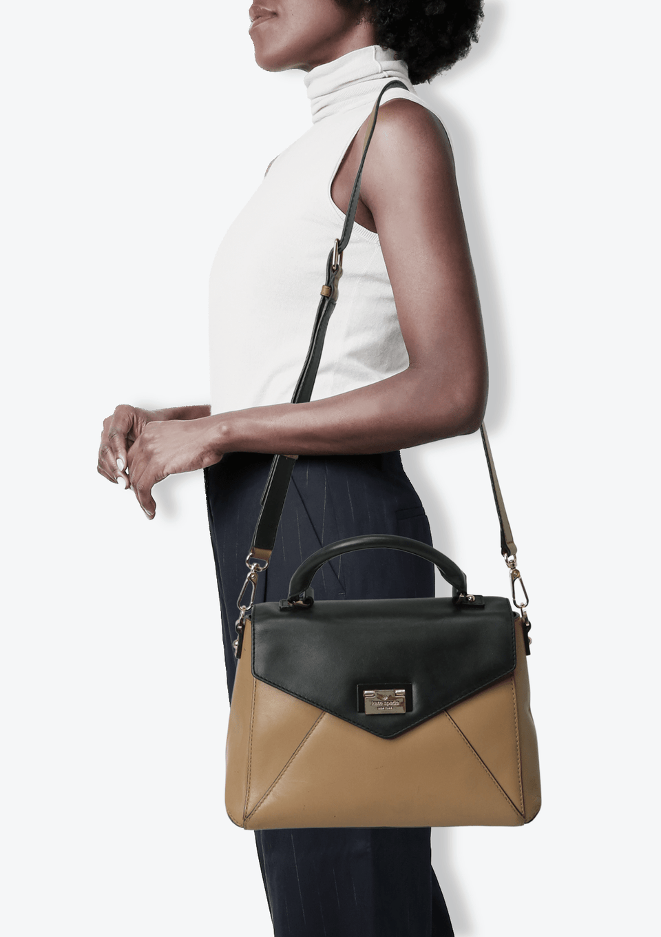 BICOLOR ENVELOPE TOP HANDLE