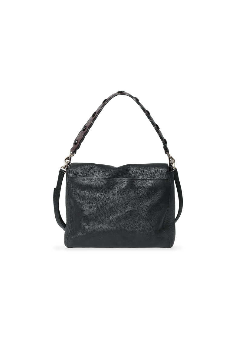 GRAINED FLAP BAG