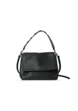 GRAINED FLAP BAG