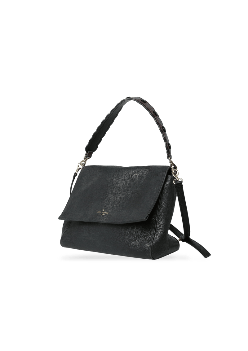 GRAINED FLAP BAG