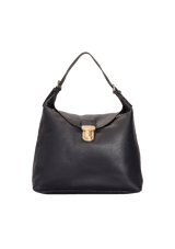 LEATHER FLAP SHOULDER BAG