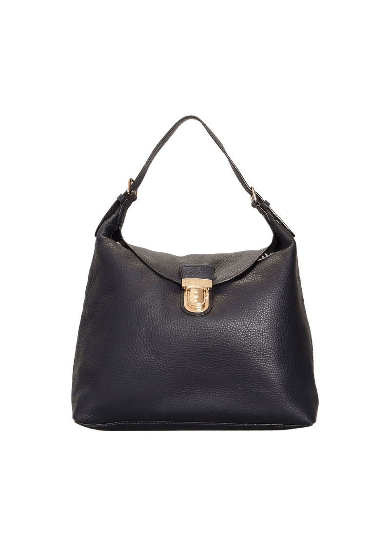 LEATHER FLAP SHOULDER BAG