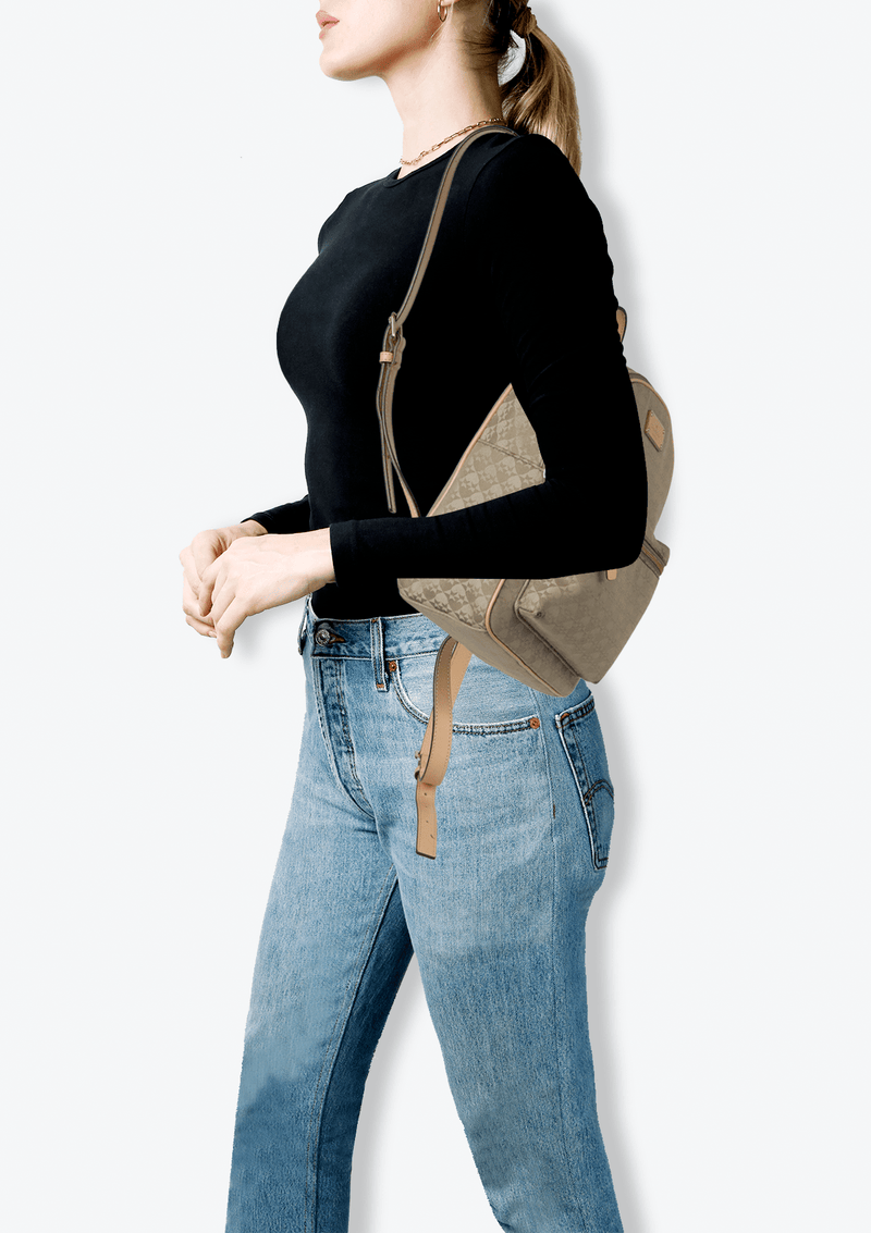 LEATHER-TRIMMED BACKPACK