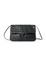 PATTENT INTRECCIATO FLAP BAG