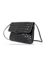 PATTENT INTRECCIATO FLAP BAG