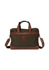 LEATHER-TRIMMED BRIEFCASE