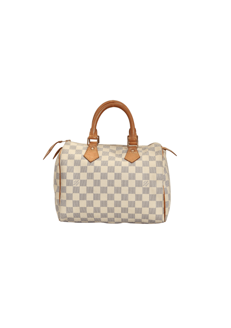 BOLSA LOUIS VUITTON DAMIER AZUR SPEEDY 25 BRANCO ORIGINAL – Gringa