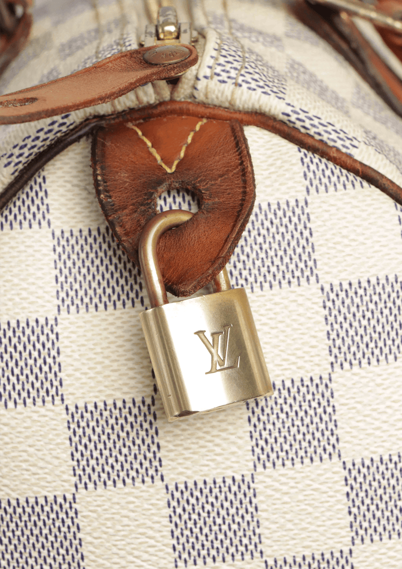 BOLSA LOUIS VUITTON DAMIER AZUR SPEEDY 25 BRANCO ORIGINAL – Gringa