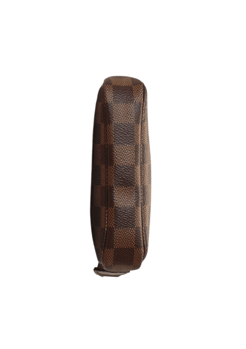 BOLSA LOUIS VUITTON DAMIER ÉBÈNE TROUSSE POCHETTE MARROM ORIGINAL – Gringa