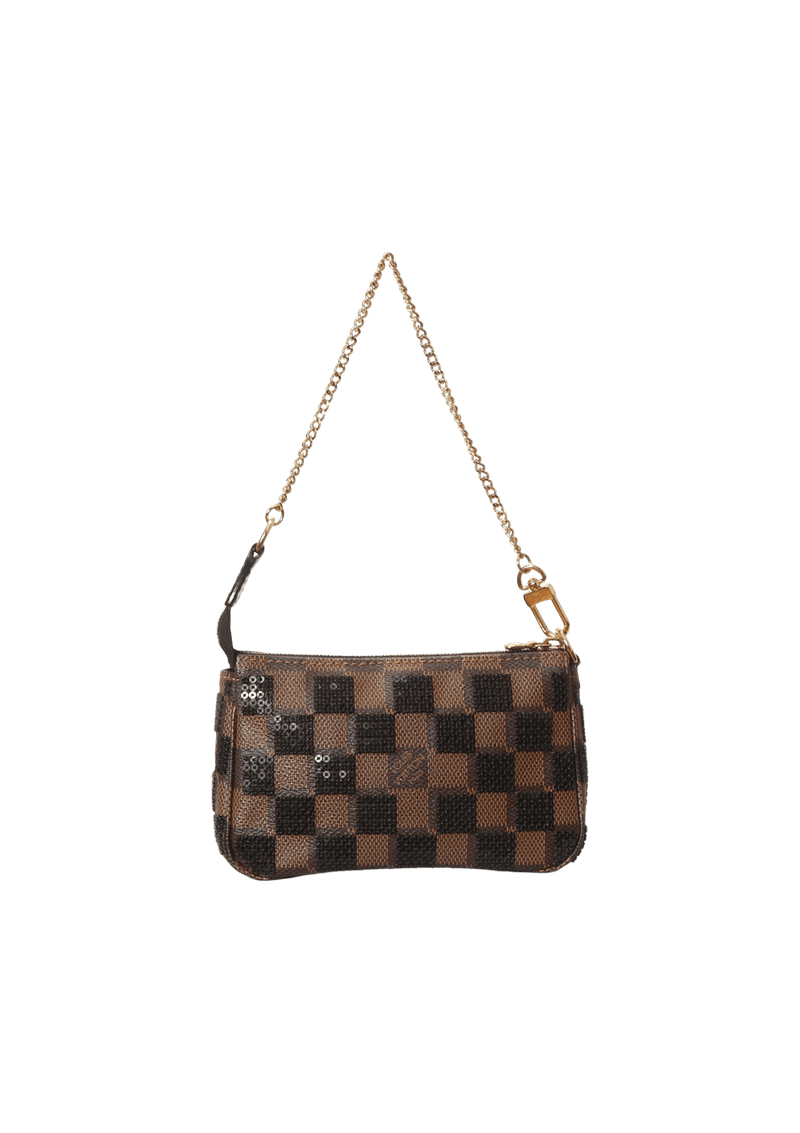 DAMIER ÉBÈNE PAILETTES MINI POCHETTE ACCESSOIRES