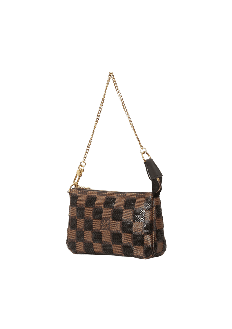 DAMIER ÉBÈNE PAILETTES MINI POCHETTE ACCESSOIRES