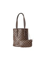 DAMIER ÉBÈNE PETIT BUCKET W/ POUCH