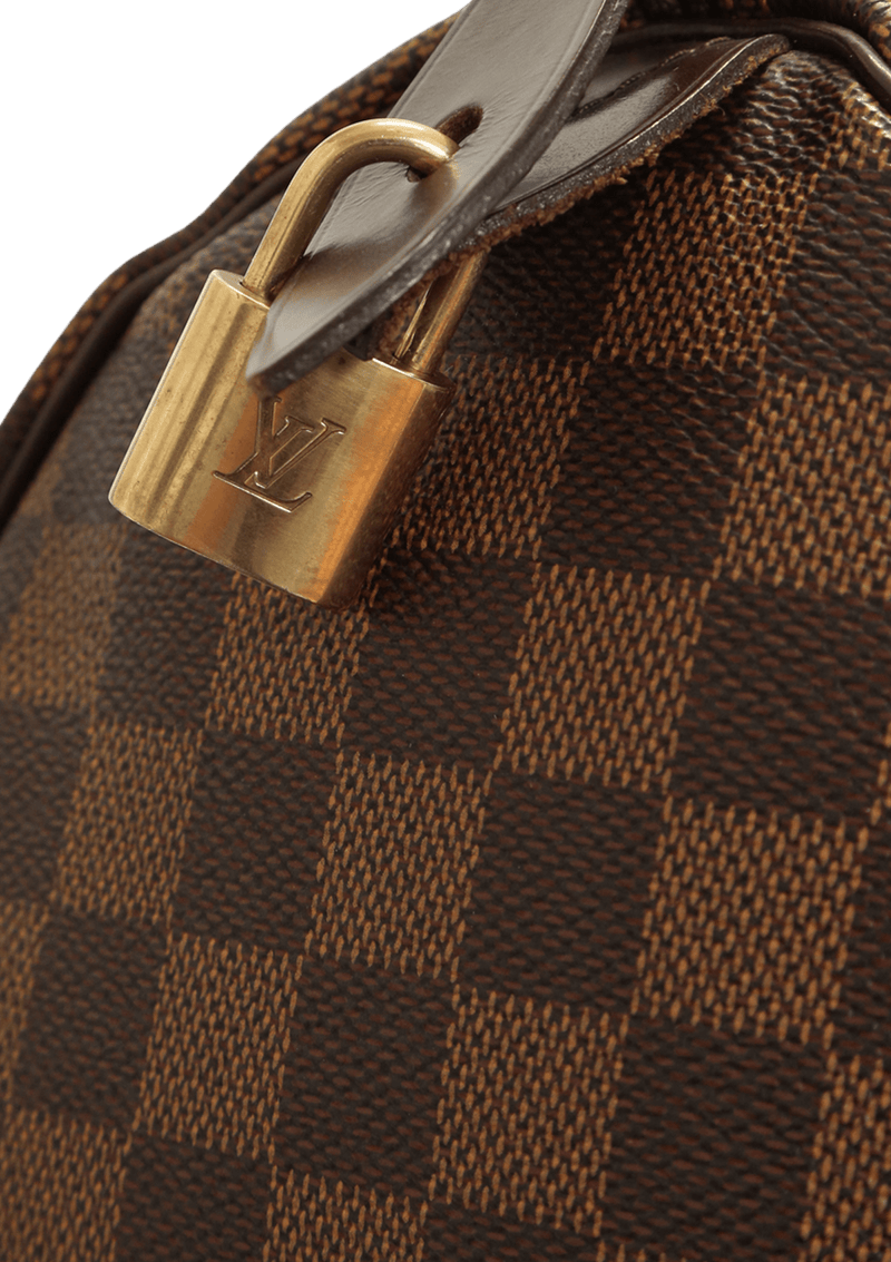 BOLSAS LOUIS VUITTON DAMIER ÉBÈNE SPEEDY 35 MARROM ORIGINAL – Gringa