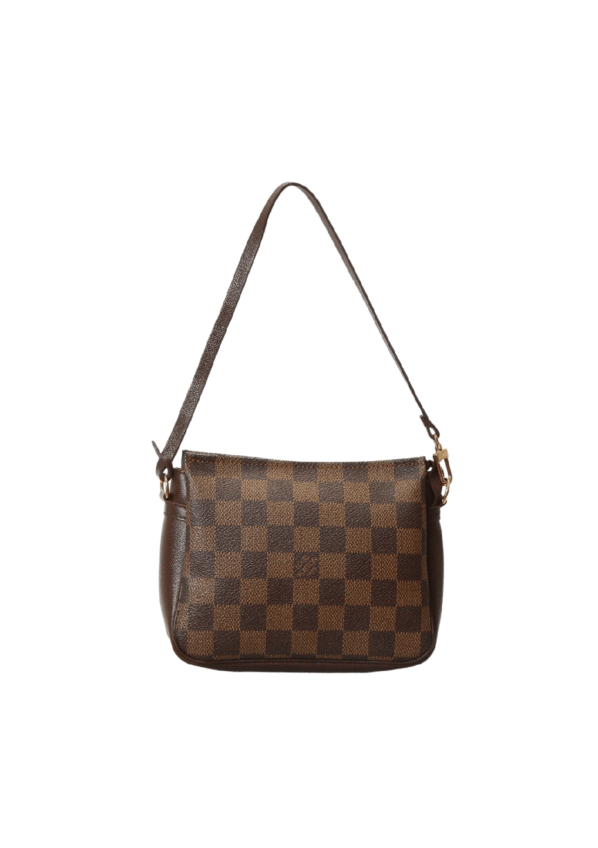 BOLSA LOUIS VUITTON DAMIER ÉBÈNE TROUSSE POCHETTE MARROM ORIGINAL – Gringa