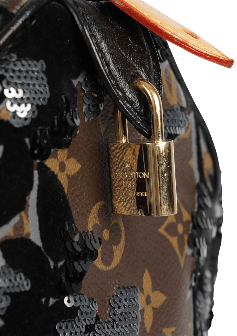 Louis Vuitton Fleur De Jais Sequin Speedy 30 Bag