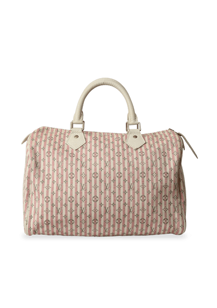 BOLSA LOUIS VUITTON MINI LIN CROISETTE SPEEDY 30 BRANCA E ROSA – Gringa