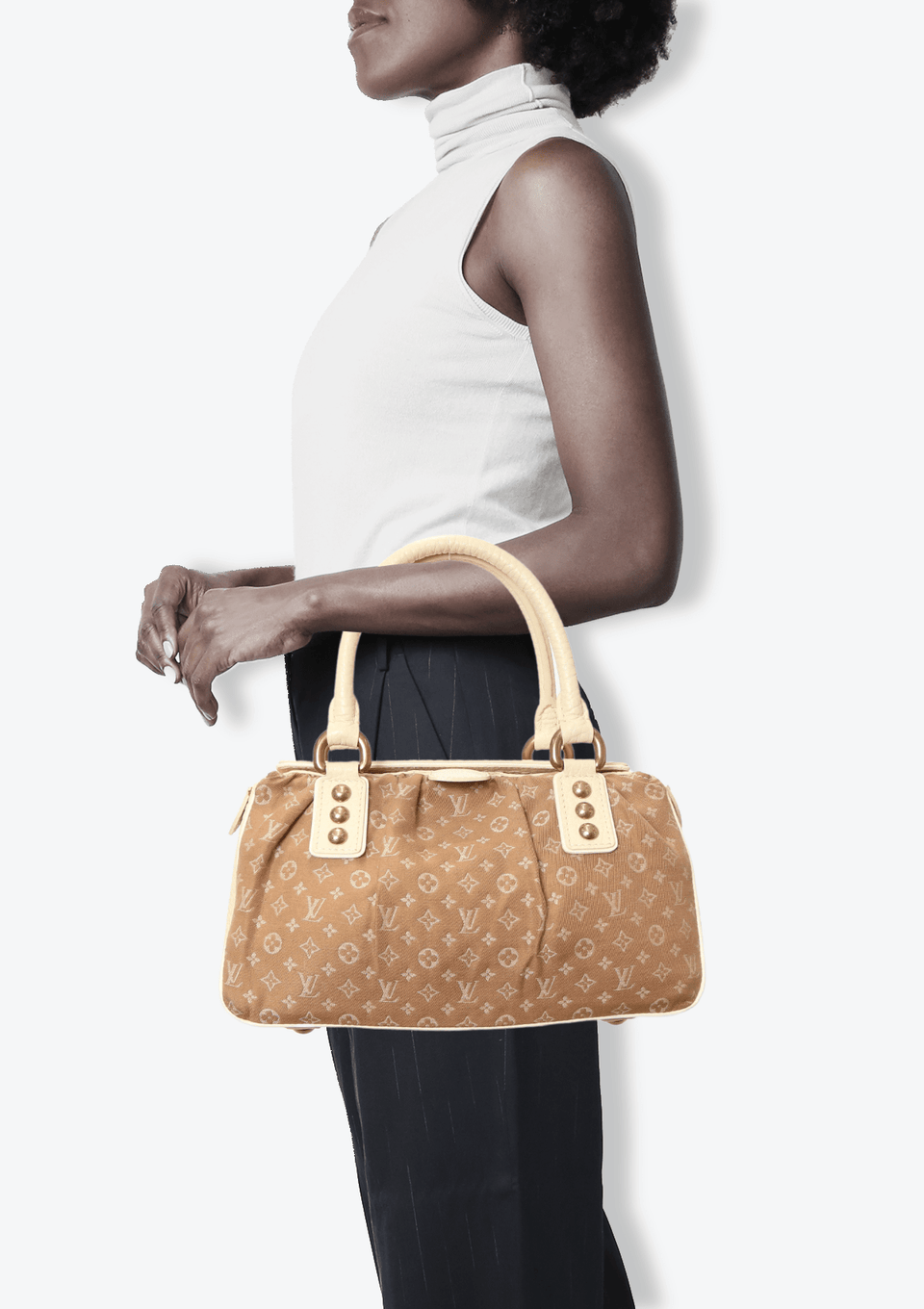 BOLSA LOUIS VUITTON MINI LIN TRAPEZE PM BEGE ORIGINAL – Gringa