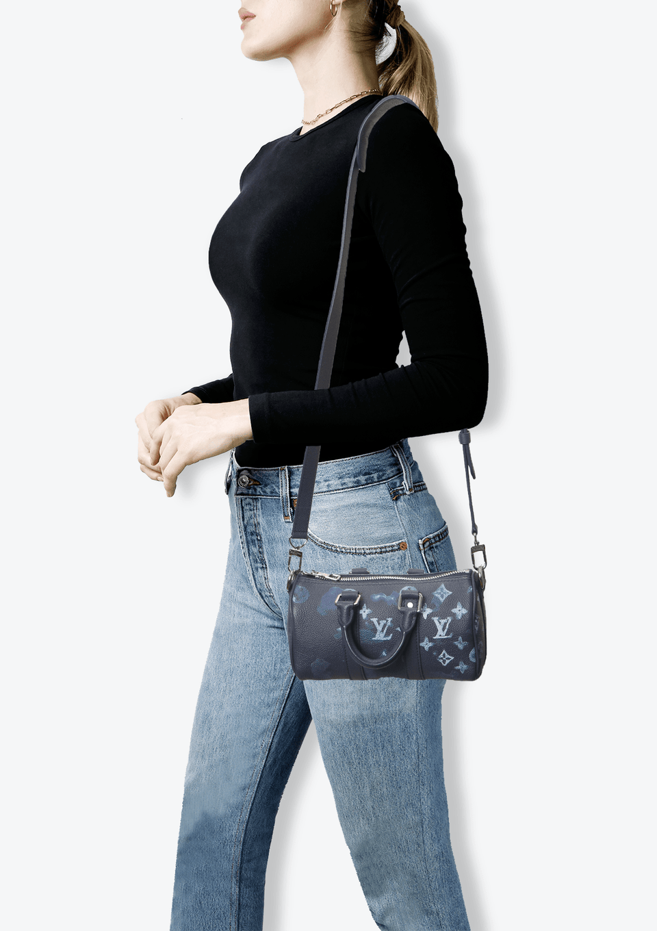 BOLSA LOUIS VUITTON MONOGRAM INK WATERCOLOR KEEPALL XS AZUL