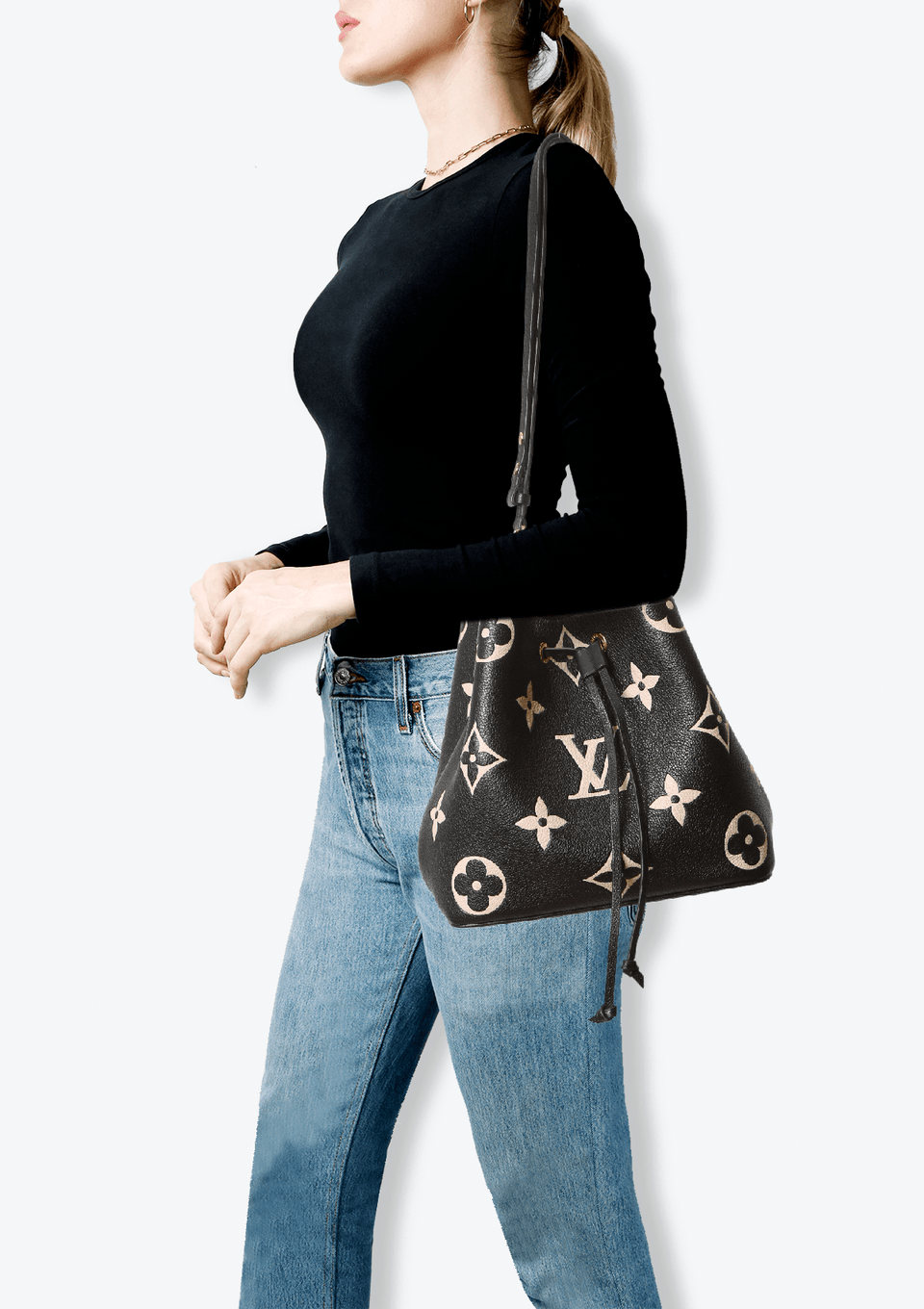 MONOGRAM BICOLOR EMPREINTE NÉONOÉ MM