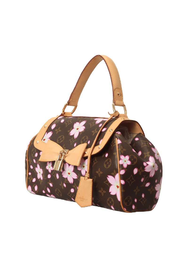 LOUIS VUITTON Monogram Cherry Blossom Sac Retro Bag Brown 1278491