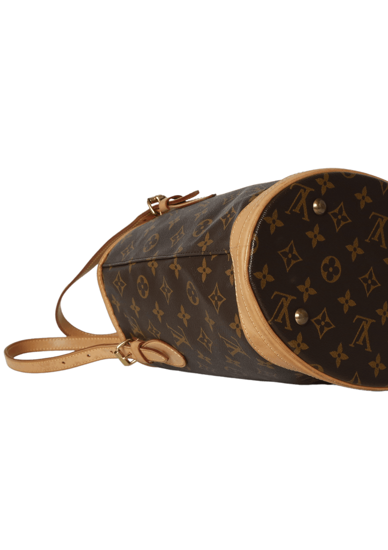 Louis Vuitton Monogram Canvas Petit Bucket Bag w/ Accessory Pouch