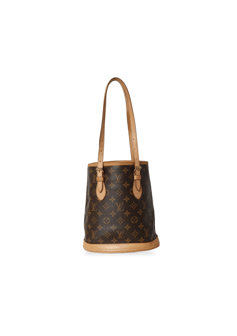 Louis Vuitton Monogram Canvas Petit Bucket Bag w/ Accessory Pouch