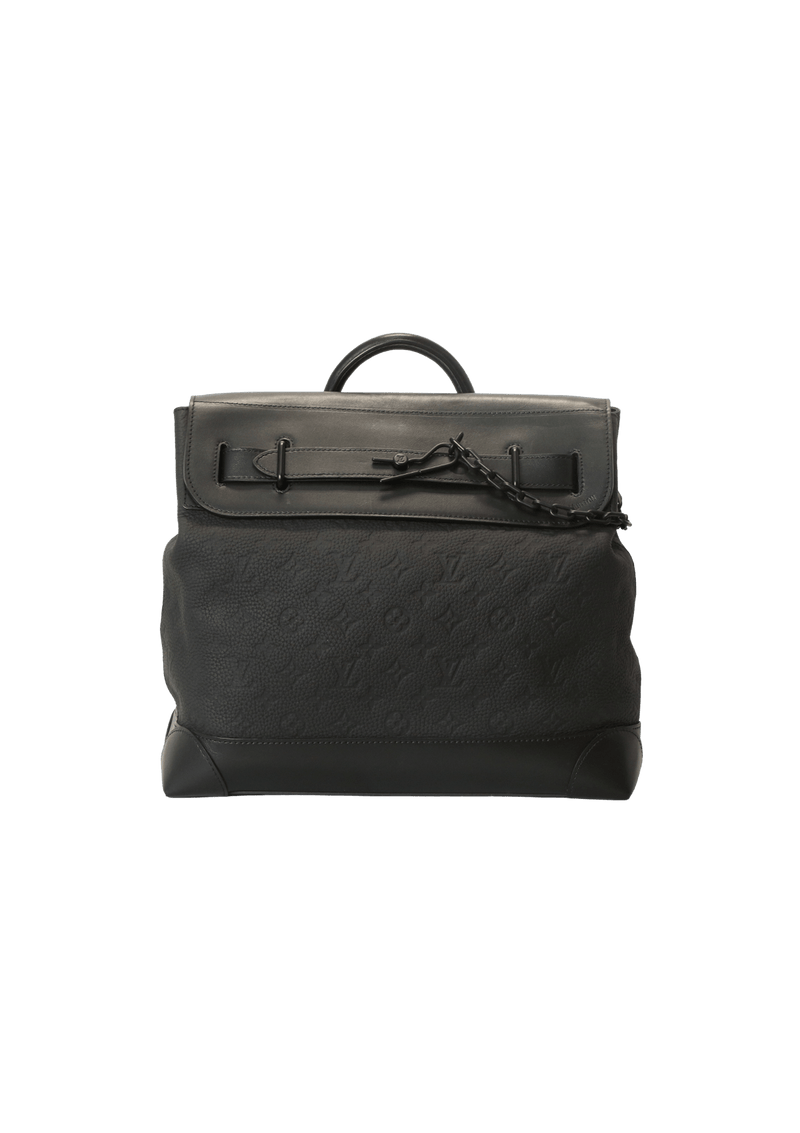 Louis Vuitton Steamer Bag Monogram Taurillon Leather PM Black 1864301