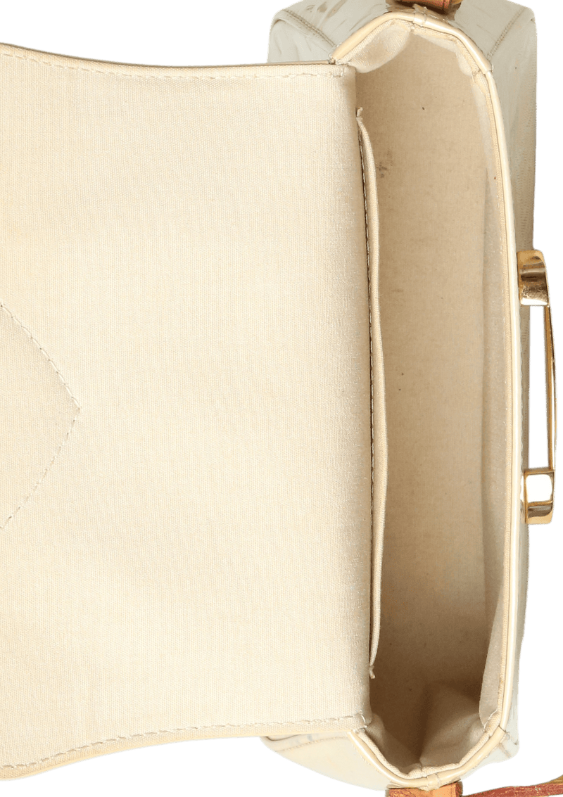 Louis Vuitton Cream Monogram Vernis Bellflower GM Bag