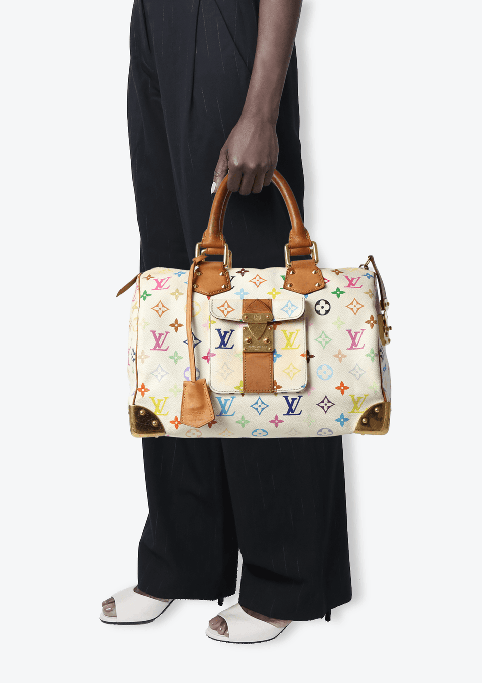 MULTICOLORE MONOGRAM SPEEDY 30