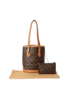 VINTAGE MONOGRAM PETIT BUCKET W/  ACCESSORIES POCHETTE