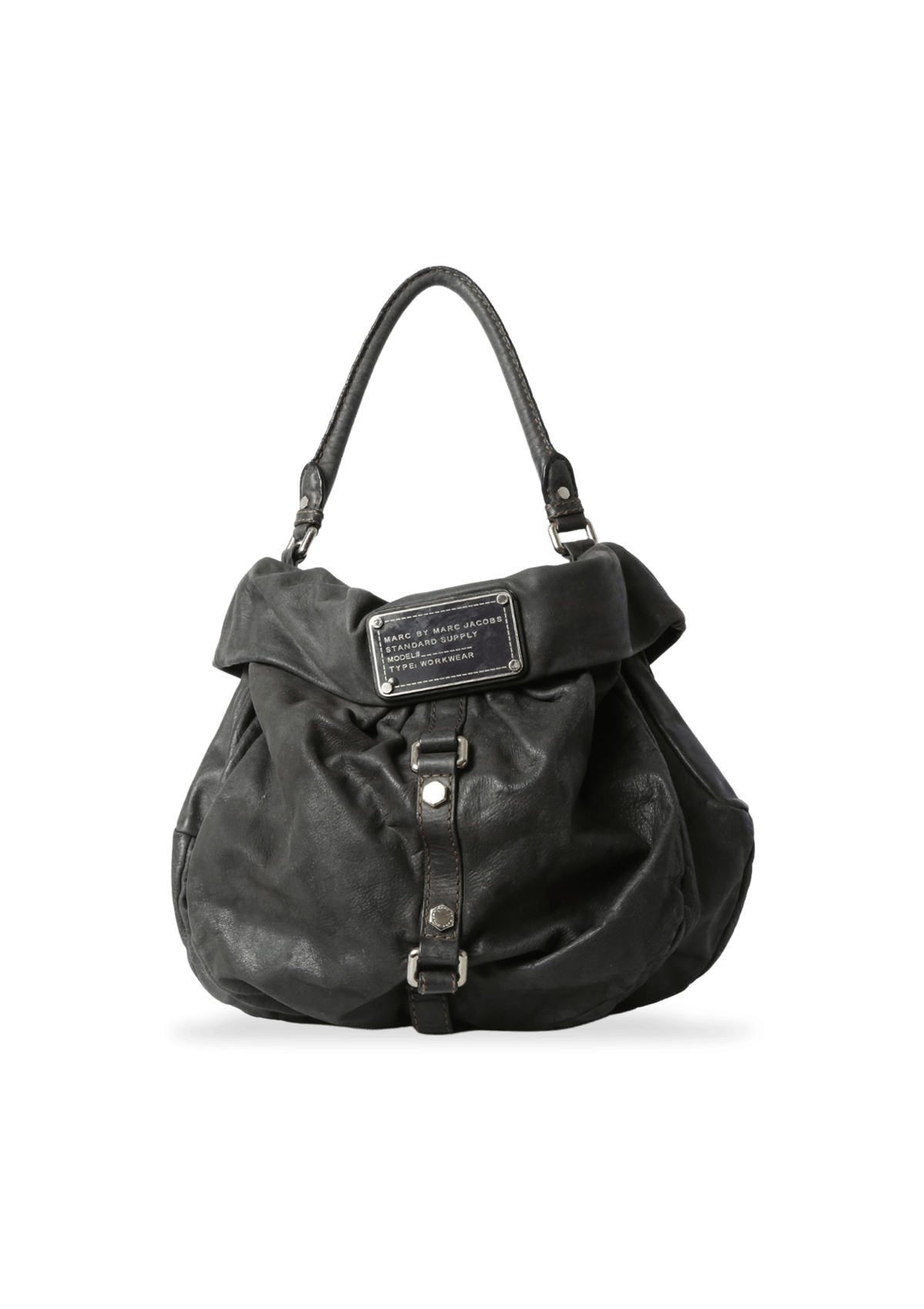 BOLSA MARC BY MARC JACOBS LEATHER HOBO BAG PRETA – Gringa