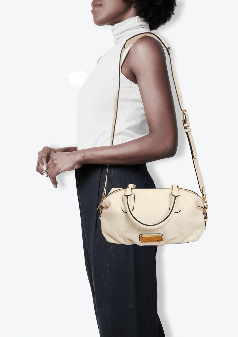 BOLSA MARC BY MARC JACOBS Q SMALL LEGEND BAG BRANCO ORIGINAL – Gringa