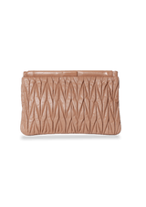 MATELASSE LEATHER CLUTCH