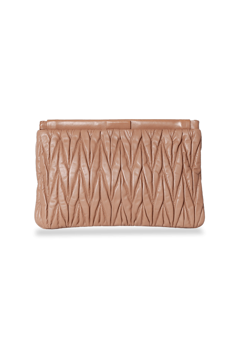 MATELASSE LEATHER CLUTCH