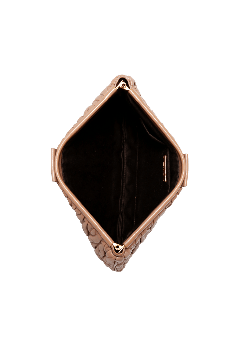 MATELASSE LEATHER CLUTCH