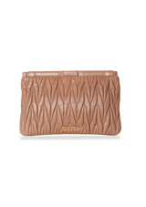 MATELASSE LEATHER CLUTCH