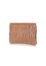 MATELASSE LEATHER CLUTCH