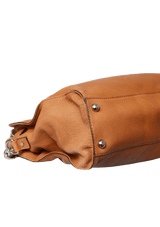 BELTED LEATHER SATCHEL
