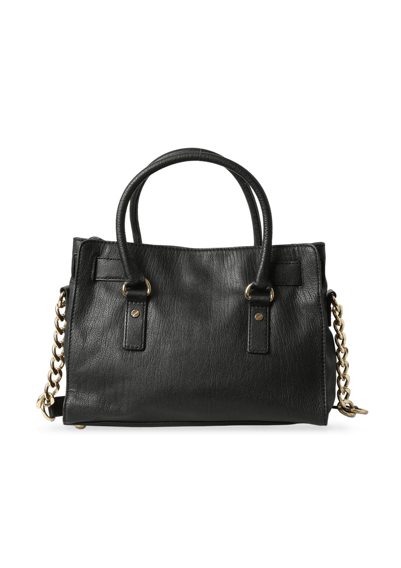 BELTED LEATHER SATCHEL