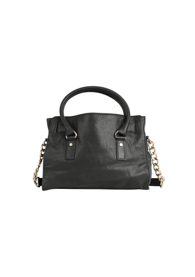 BELTED LEATHER SATCHEL