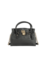 BELTED LEATHER SATCHEL