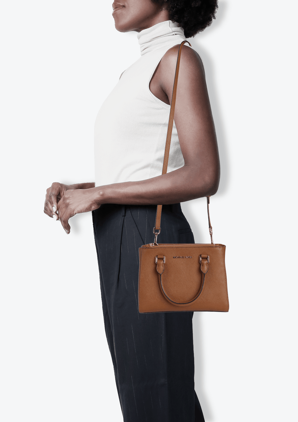 BOLSA MICHAEL KORS LEATHER SATCHEL BAG CARAMELO ORIGINAL – Gringa